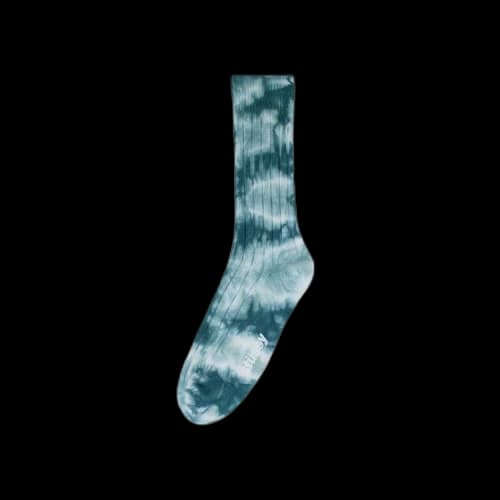 Stussy Dyed Ribbed Crew Socks 'Teal'