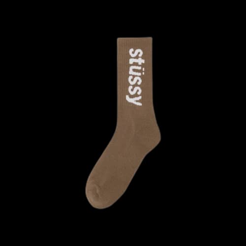 Stussy Helvetica Sock 'Brown'