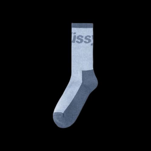 Stussy Logo Jacquard Socks 'Blue'