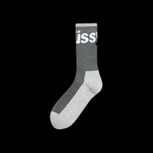 Stussy Logo Jacquard Trail Socks 'Charcoal'