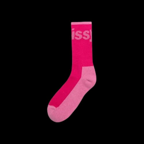 Stussy Logo Jacquard Trail Socks 'Pink'