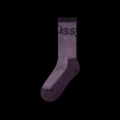 Stussy Logo Jacquard Trail Socks 'Purple'