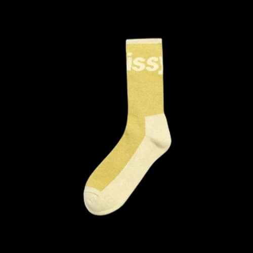 Stussy Logo Jacquard Trail Socks 'Yellow'