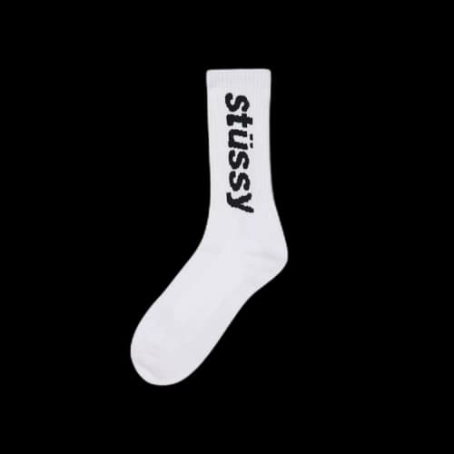 Stussy Helvetica Crew Socks 'Whte/Black'