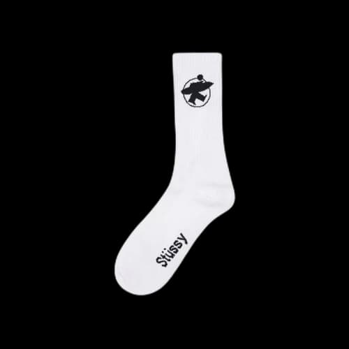 Stussy Surfman Crew Sock 'White/Black'