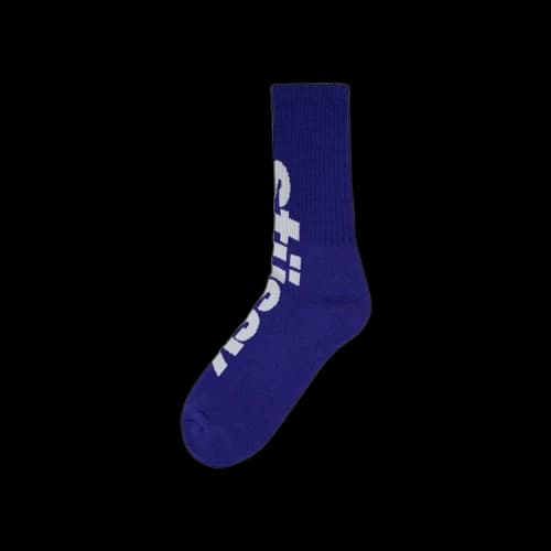 Stussy Big Helvetica Crew Socks 'Purple/White'