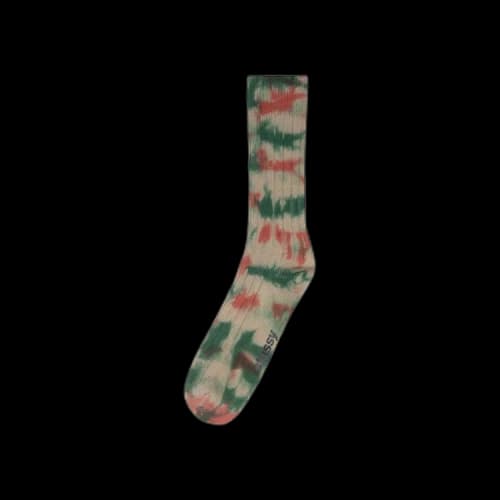 Stussy Multi Dyed Ribbed Socks 'Clay/Forest'