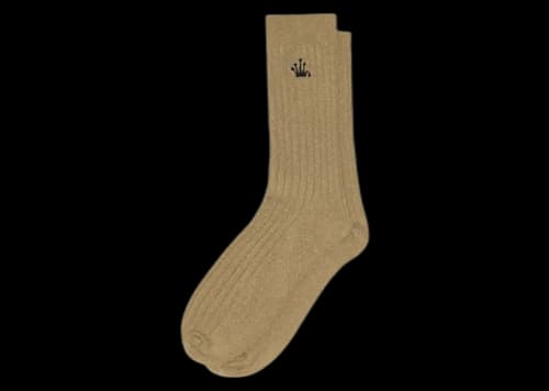 Stussy Metallic Crown Dress Sock Metallic Gold