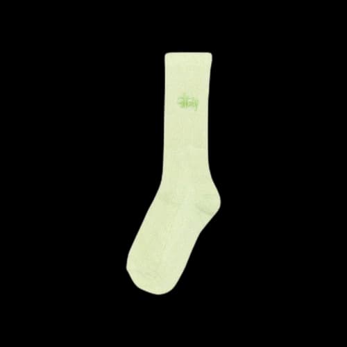 Stussy Shaggy Mohair Sock 'Light Lime'