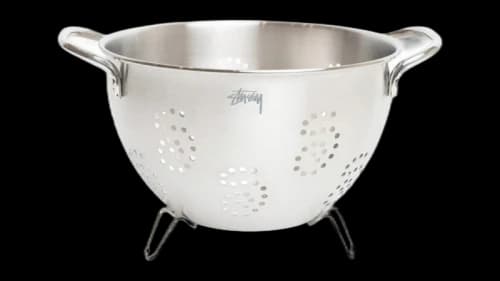 Stussy Swirly S Strainer Silver