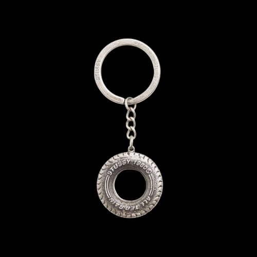 Stussy Tire Keychain 'Silver'