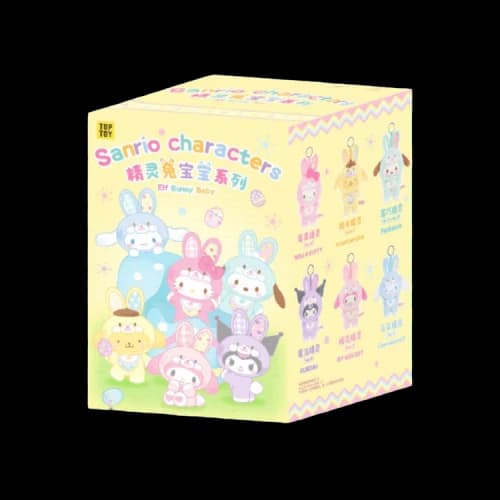 Miniso Top Toy x Sanrio Characters Elf Bunny Baby Vinyl Plush Keychains Single Blind Box 'Mystery'