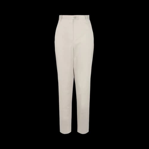 Ferragamo Tailored Cotton-Blend Tapered Trouser 'Light Grey'