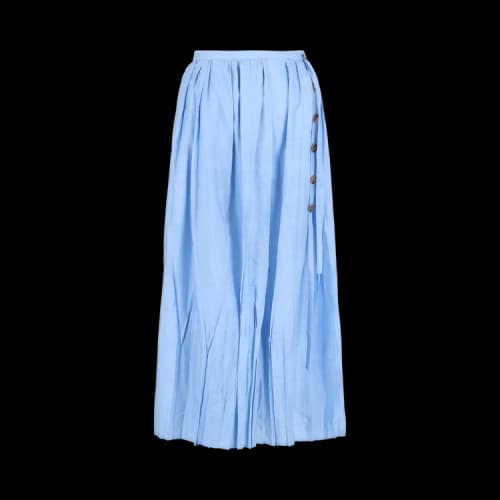 Ferragamo Pleated Wrap Midi Skirt 'Blue'