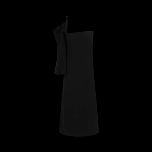 Ferragamo One-Shoulder Midi Dress 'Black'