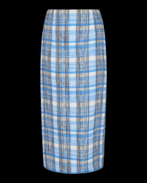 Ferragamo Plaid Print Maxi Skirt Bone