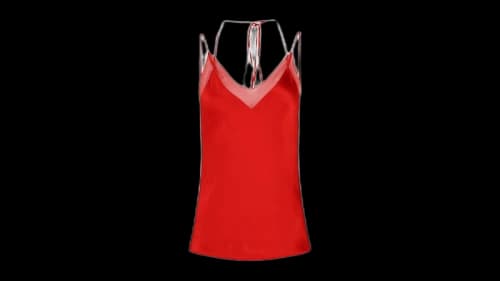 Ferragamo Women's Satin V-Neck Camisole Red
