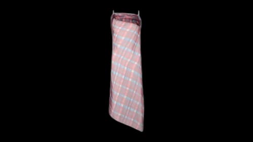 Ferragamo Women's Plaid Asymmetrical Dress Red
