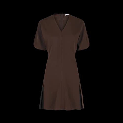 Ferragamo Flared Mini Dress 'Dark Brown'