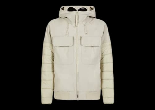 C.P. Company C.P. Shell-R Mixed Goggle Jacket Pellican-White