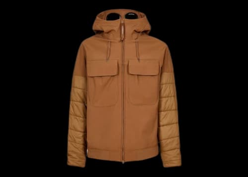 C.P. Company C.P. Shell-R Mixed Goggle Jacket Bronze Brown
