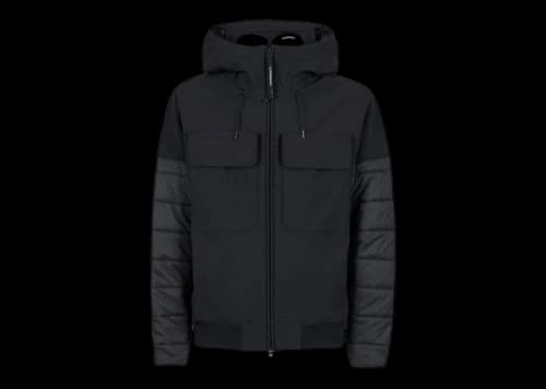 C.P. Company C.P. Shell-R Mixed Goggle Jacket Black