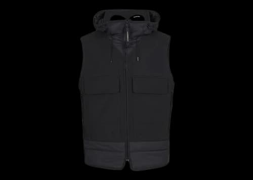 C.P. Company C.P. Shell-R Mixed Goggle Vest Black