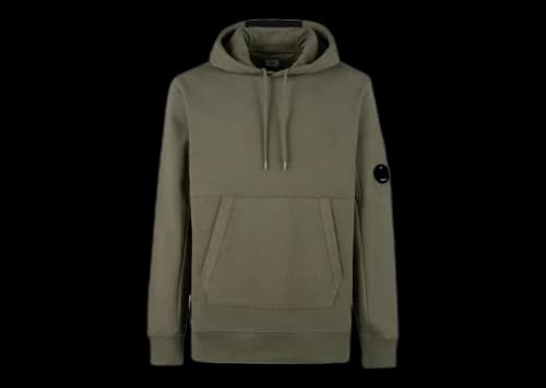 C.P. Company Diagnol Raised Fleece Hoodie Thyme-Green