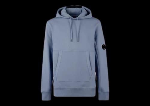 C.P. Company Diagnol Raised Fleece Hoodie Infinity-Blue