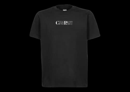 C.P. Company 30/1 Jersey Graphic Logo T-Shirt Black
