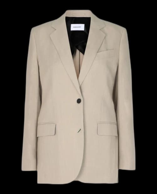 Ferragamo Single Breasted Blazer Bone