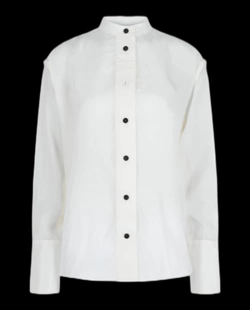 Ferragamo Irregular Pleat Blouse White
