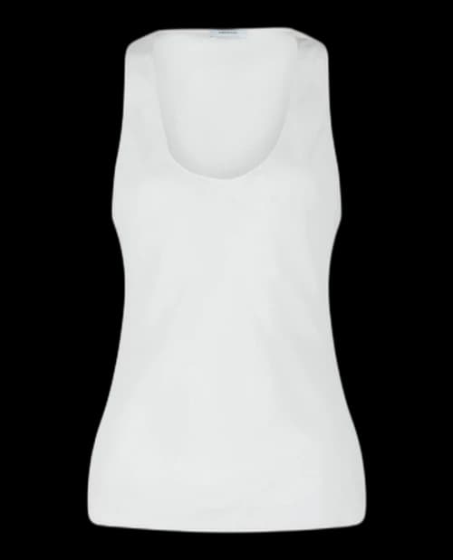 Ferragamo Silk Tank Top White