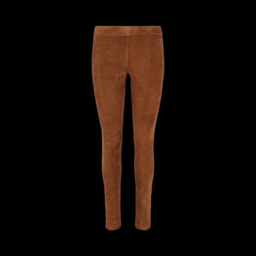 Ferragamo Suede Leggings 'Brown'