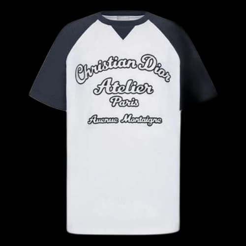 DIOR SS22 Alphabet Pattern Loose Short Sleeve White T-Shirt