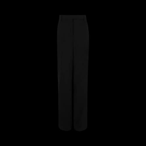Ferragamo Creased Straight Leg Trousers 'Black'