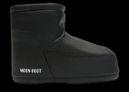 Moon Boot No Lace Rubber Boot Black