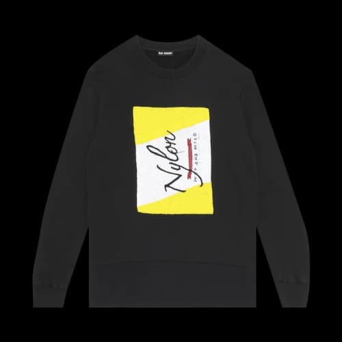 Raf Simons Nylon Sequined Sweatshirt 'Black'