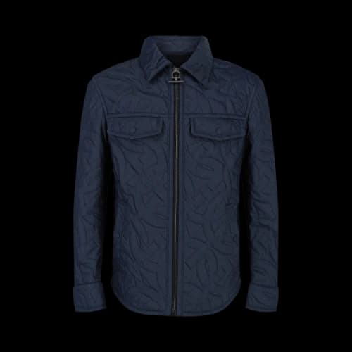 Ferragamo Quilted Gancini Denim Jacket 'Blue'