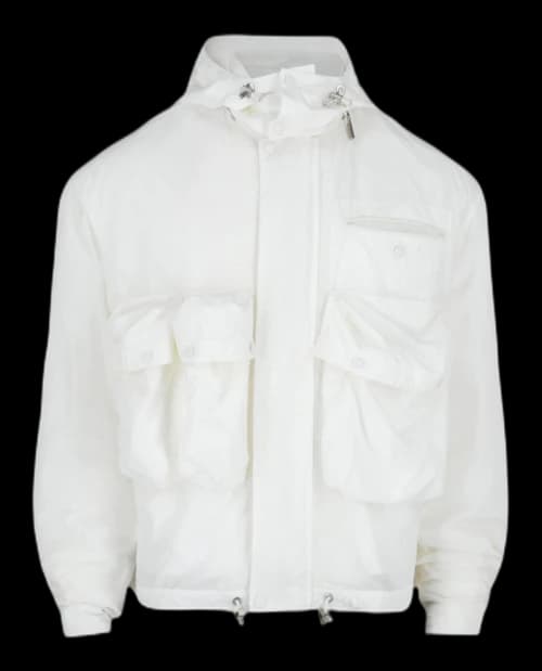 Ferragamo Hooded Utility Jacket White