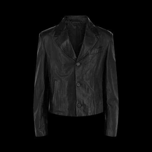 Ferragamo Leather Blazer 'Black'