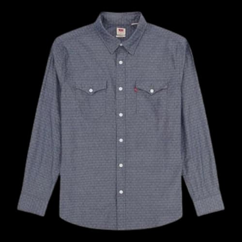 LEVI'S Levis Lapel Loose Gray Shirt