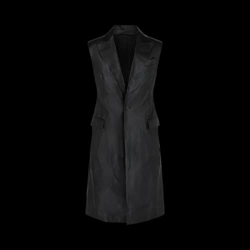 Ferragamo Sleeveless Leather Vest 'Black'