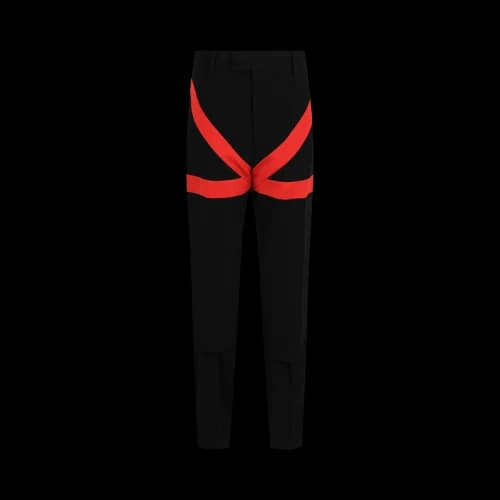 Ferragamo Satin Striped Pants 'Black'