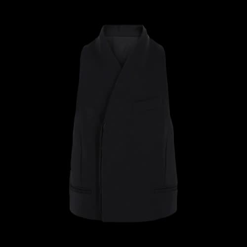 Ferragamo Asymmetrical Buttoned Vest 'Black'