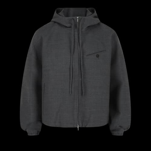 Ferragamo Wool Zip Up Jacket 'Grey'