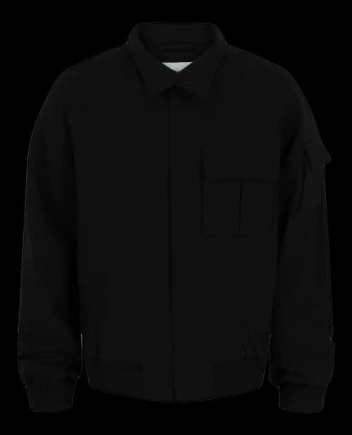 Ferragamo Cropped Bomber Jacket Black
