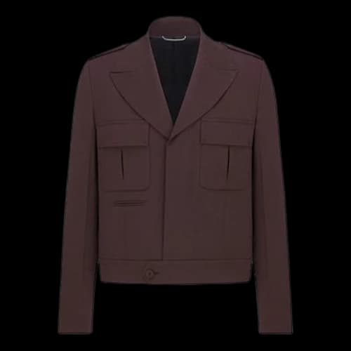 DIOR FW21 Solid Color Wool Twill Version Jacket Brown