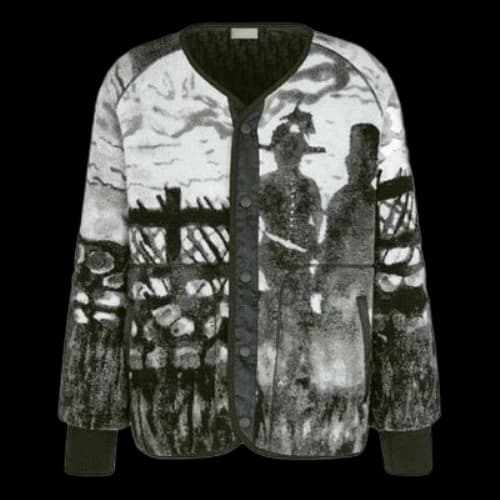 DIOR x PETER DOIG Crossover FW21 Wool Waist Jacket Gray