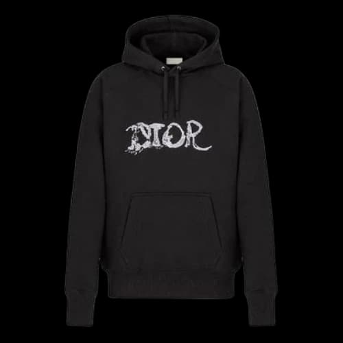 DIOR x PETER DOIG Crossover FW21 Logo Embroidered Pullover Black